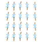 20pcs Bow Knot Twist Ties Biscuits Cookies DIY Baking Bag Ties for Gift Wrapping Weddings PartiesBlue
