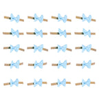 20pcs Bow Knot Twist Ties Biscuits Cookies DIY Baking Bag Ties for Gift Wrapping Weddings PartiesBlue