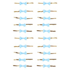 20pcs Bow Knot Twist Ties Biscuits Cookies DIY Baking Bag Ties for Gift Wrapping Weddings PartiesBlue