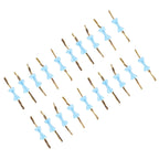 20pcs Bow Knot Twist Ties Biscuits Cookies DIY Baking Bag Ties for Gift Wrapping Weddings PartiesBlue