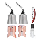 6pcs Wine Tool Kit Champagne Stopper Wine Preservation Cork Wine Bottle Opener for Home Kitchen