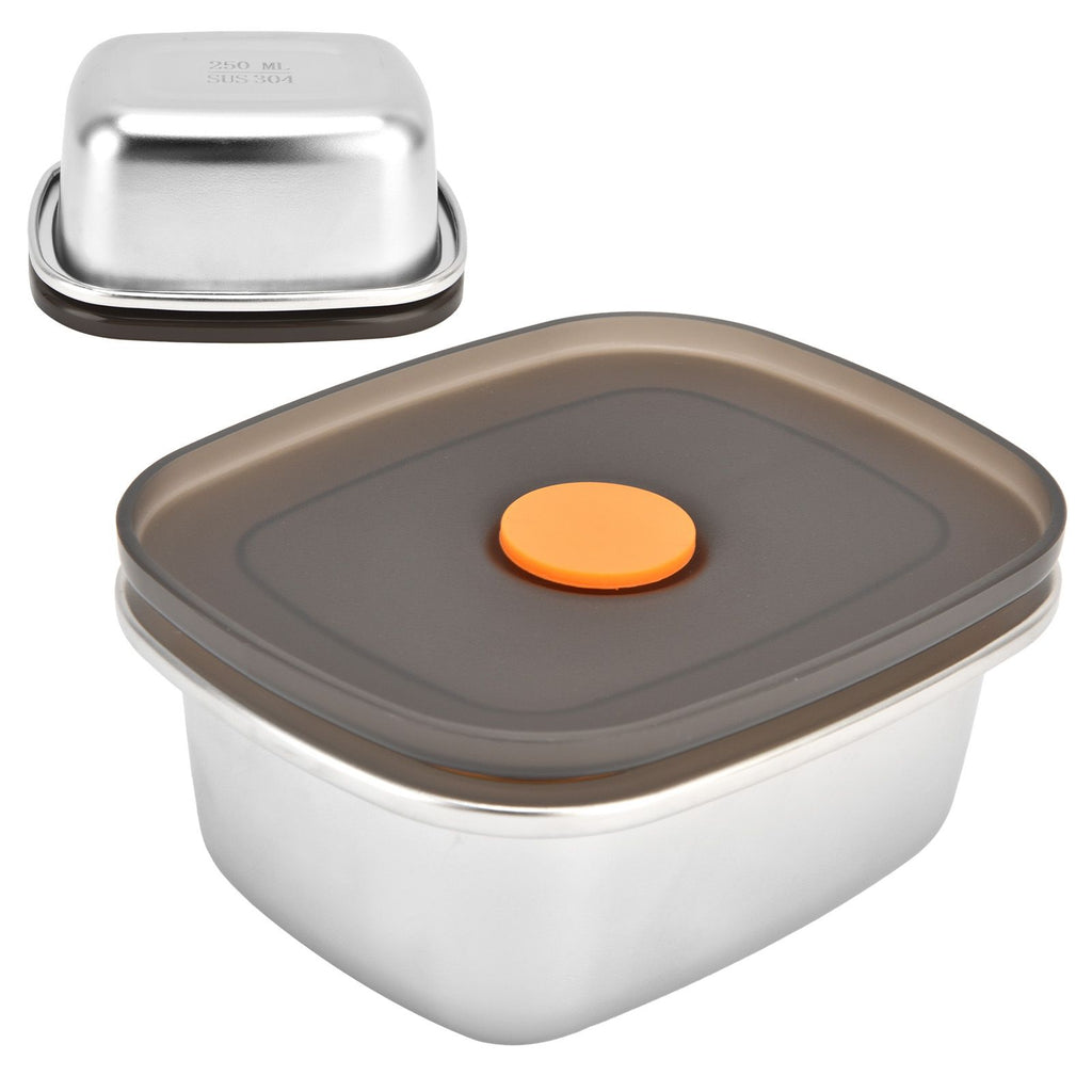 Lunch Box 304 Stainless Steel PP Food Grade Silicone Portable Food Container Storage Box for Picnic Camping Outdoor250ml