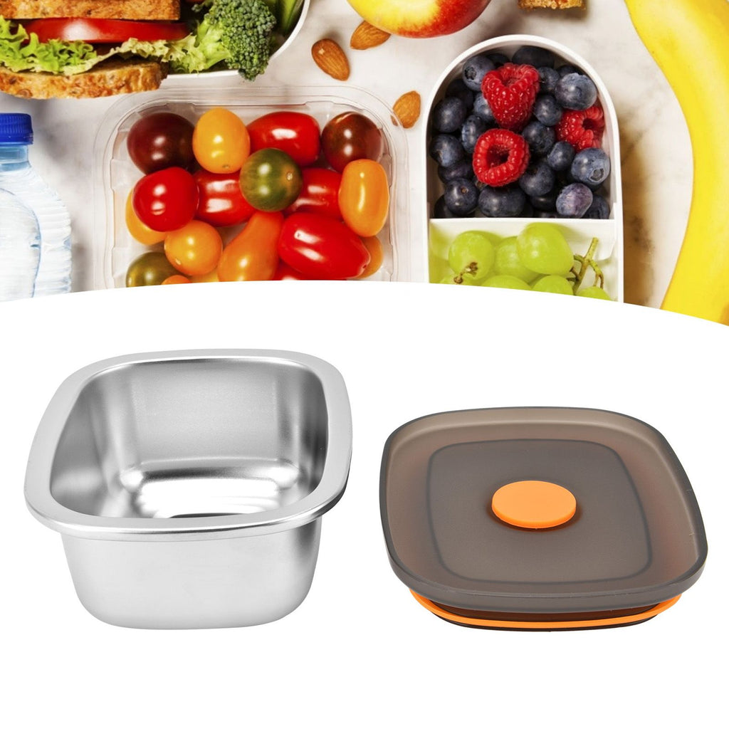 Lunch Box 304 Stainless Steel PP Food Grade Silicone Portable Food Container Storage Box for Picnic Camping Outdoor250ml