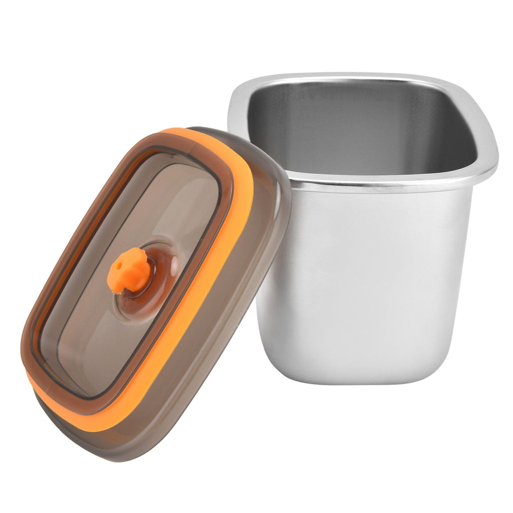 Lunch Box 304 Stainless Steel PP Food Grade Silicone Portable Food Container Storage Box for Picnic Camping Outdoor550ml