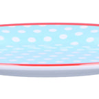 9in Imitation Porcelain Dinner Plate Decorative Reusable Snack Plate Lightweight Tableware for Cakes FruitLight Blue Dot