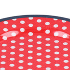 9in Imitation Porcelain Dinner Plate Decorative Reusable Snack Plate Lightweight Tableware for Cakes FruitRed Dot