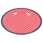 9in Imitation Porcelain Dinner Plate Decorative Reusable Snack Plate Lightweight Tableware for Cakes FruitRed Grid