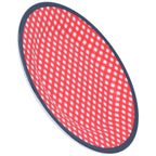 9in Imitation Porcelain Dinner Plate Decorative Reusable Snack Plate Lightweight Tableware for Cakes FruitRed Grid