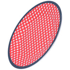 9in Imitation Porcelain Dinner Plate Decorative Reusable Snack Plate Lightweight Tableware for Cakes FruitRed Grid