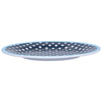 9in Imitation Porcelain Dinner Plate Decorative Reusable Snack Plate Lightweight Tableware for Cakes FruitDark Blue Dot