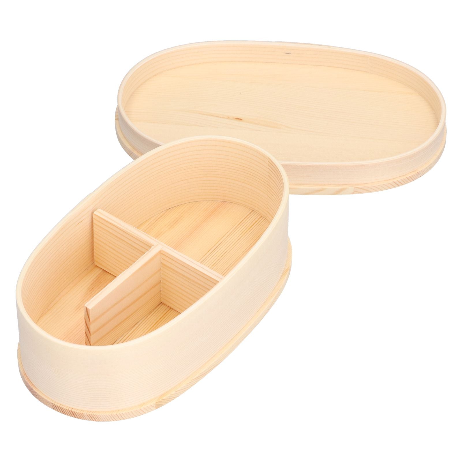 800ml Wooden Food Container Portable Bento Lunch Box Kids Lunch Container for Travel Office Camping Picnic