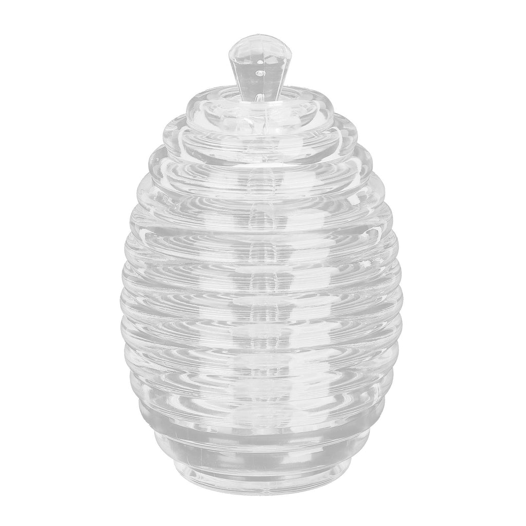 Transparent Honey Dispenser with Lid Spoon Large Capacity Honey Container for Storing Honey