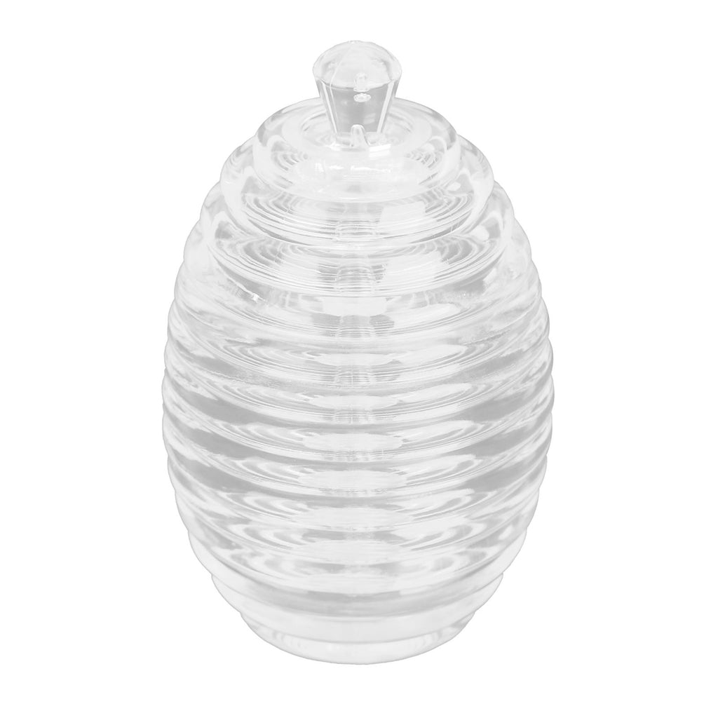 Transparent Honey Dispenser with Lid Spoon Large Capacity Honey Container for Storing Honey