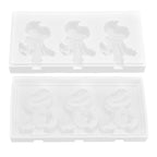Multi Grid Silicone Ice Bar Mold Heat Resistant Ice Cream Making Mold Kitchen DIY Tool(3Grid Dinosaur Shape )