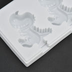 Multi Grid Silicone Ice Bar Mold Heat Resistant Ice Cream Making Mold Kitchen DIY Tool(3Grid Dinosaur Shape )