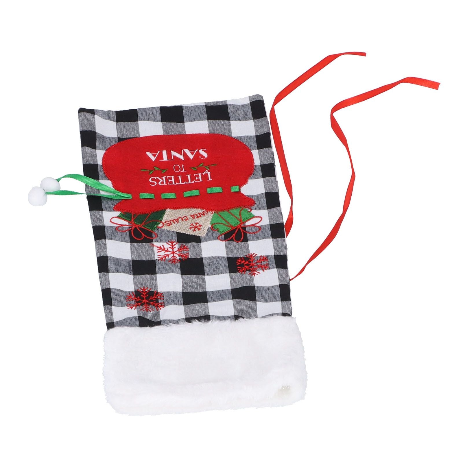Square Grid Design Wine Bottle Cover Wine Bottle Sweater Bag for Home Christmas Party Home BarBlack White Grid