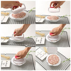 Non Stick Burger Pressing Mold DIY Hamburger Patty Maker Rice Ball Mold for Kitchen Use