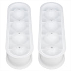 2Pcs 4 Grids Food Grade Ice Cubes Mold Whiskey Ice Ball Making Mold Tray for Home Bar