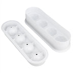 2Pcs 4 Grids Food Grade Ice Cubes Mold Whiskey Ice Ball Making Mold Tray for Home Bar