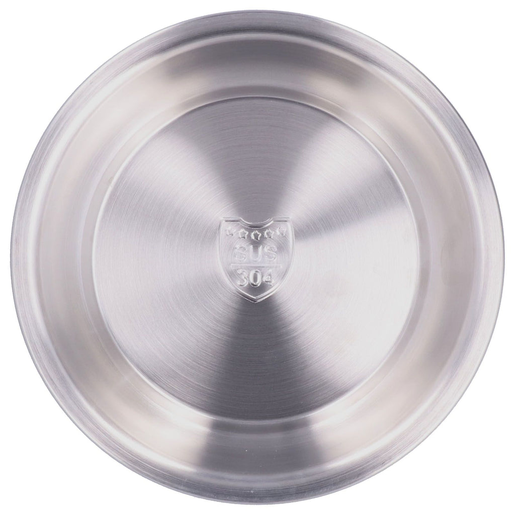 Stainless Steel Plate 304 Food Grade Material Stainless Steel Rounded Deepen Dish for Eating20cm/7.9in