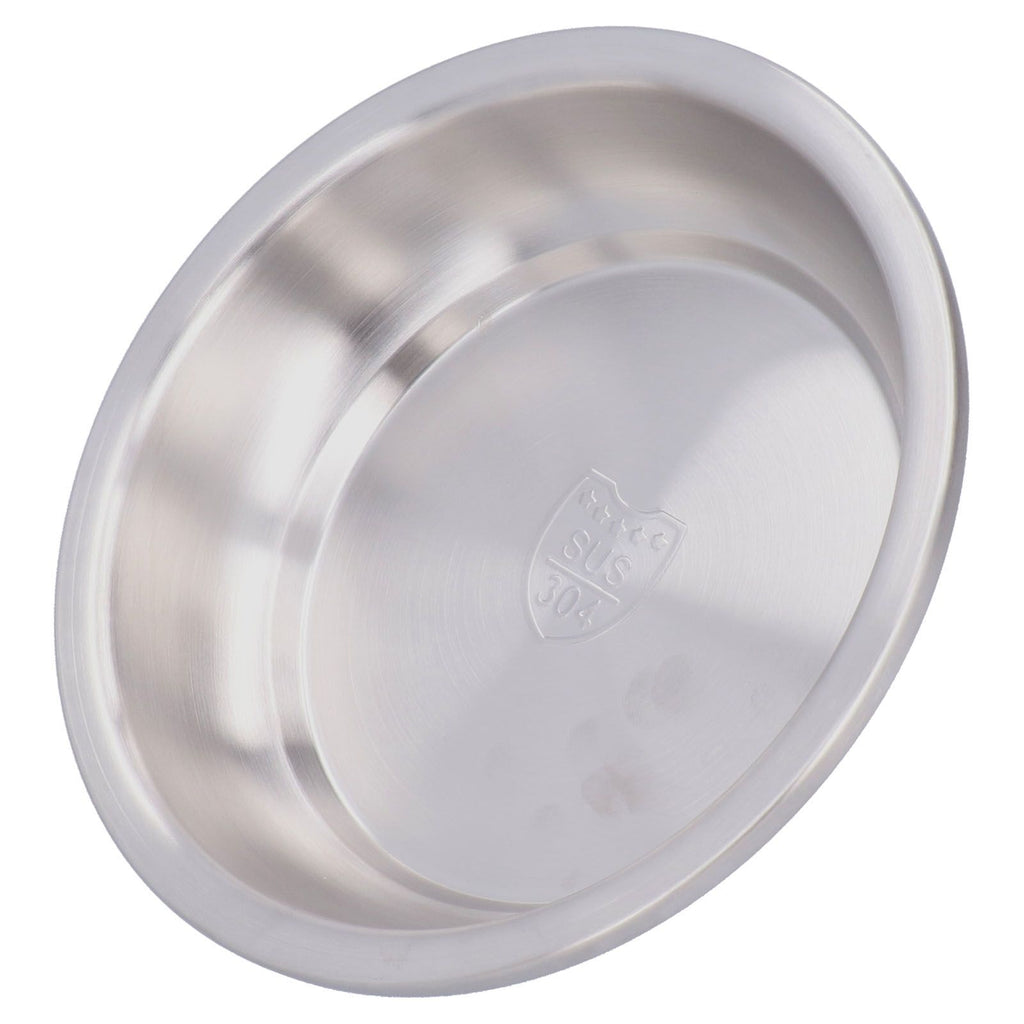 Stainless Steel Plate 304 Food Grade Material Stainless Steel Rounded Deepen Dish for Eating20cm/7.9in