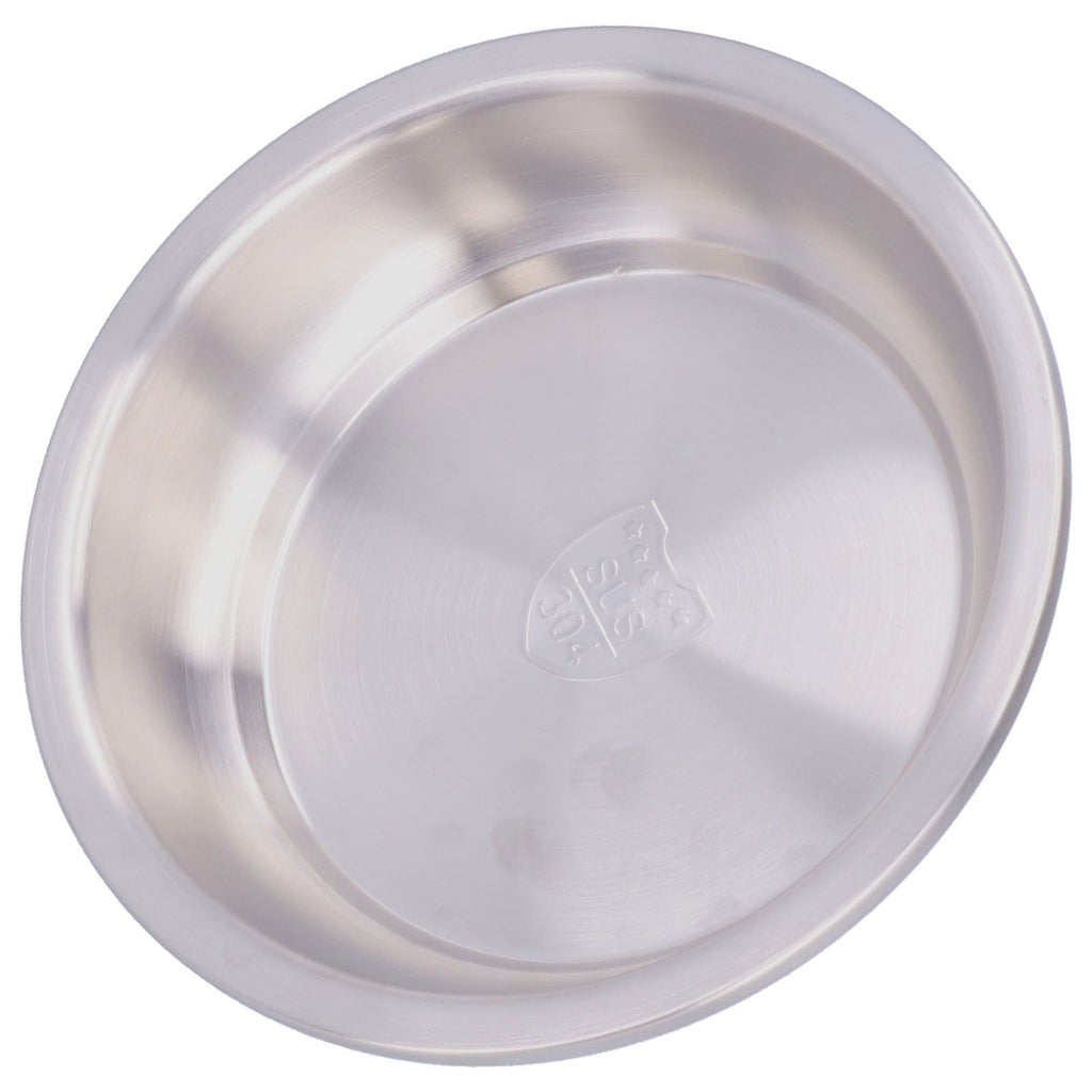 Stainless Steel Plate 304 Food Grade Material Stainless Steel Rounded Deepen Dish for Eating20cm/7.9in