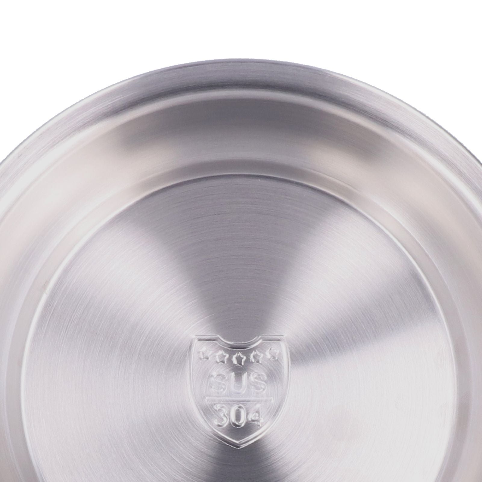 Stainless Steel Plate 304 Food Grade Material Stainless Steel Rounded Deepen Dish for Eating20cm/7.9in