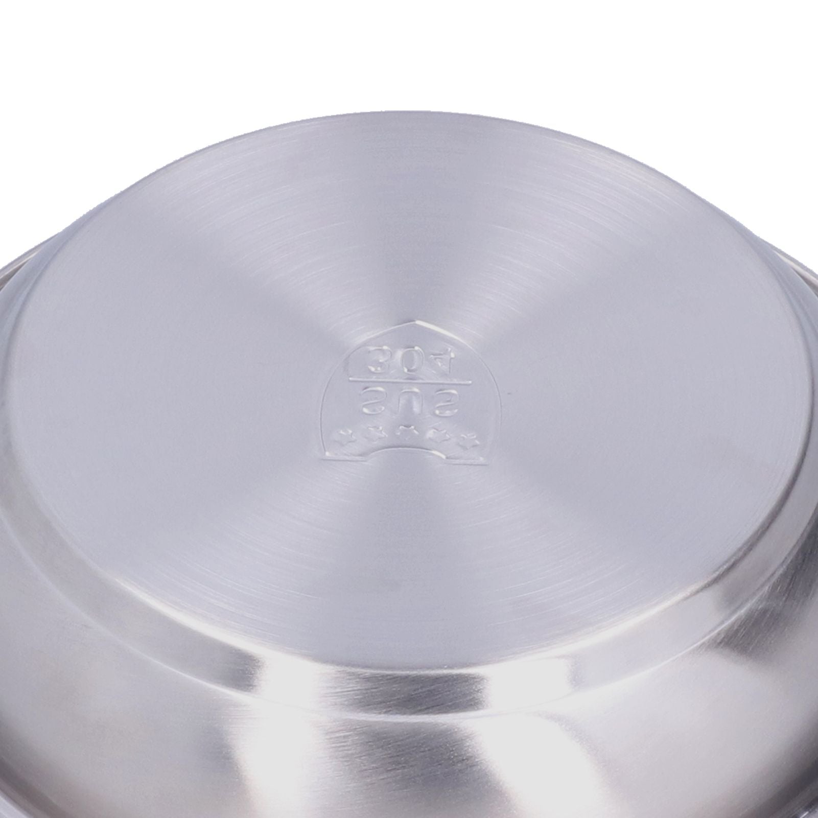 Stainless Steel Plate 304 Food Grade Material Stainless Steel Rounded Deepen Dish for Eating20cm/7.9in