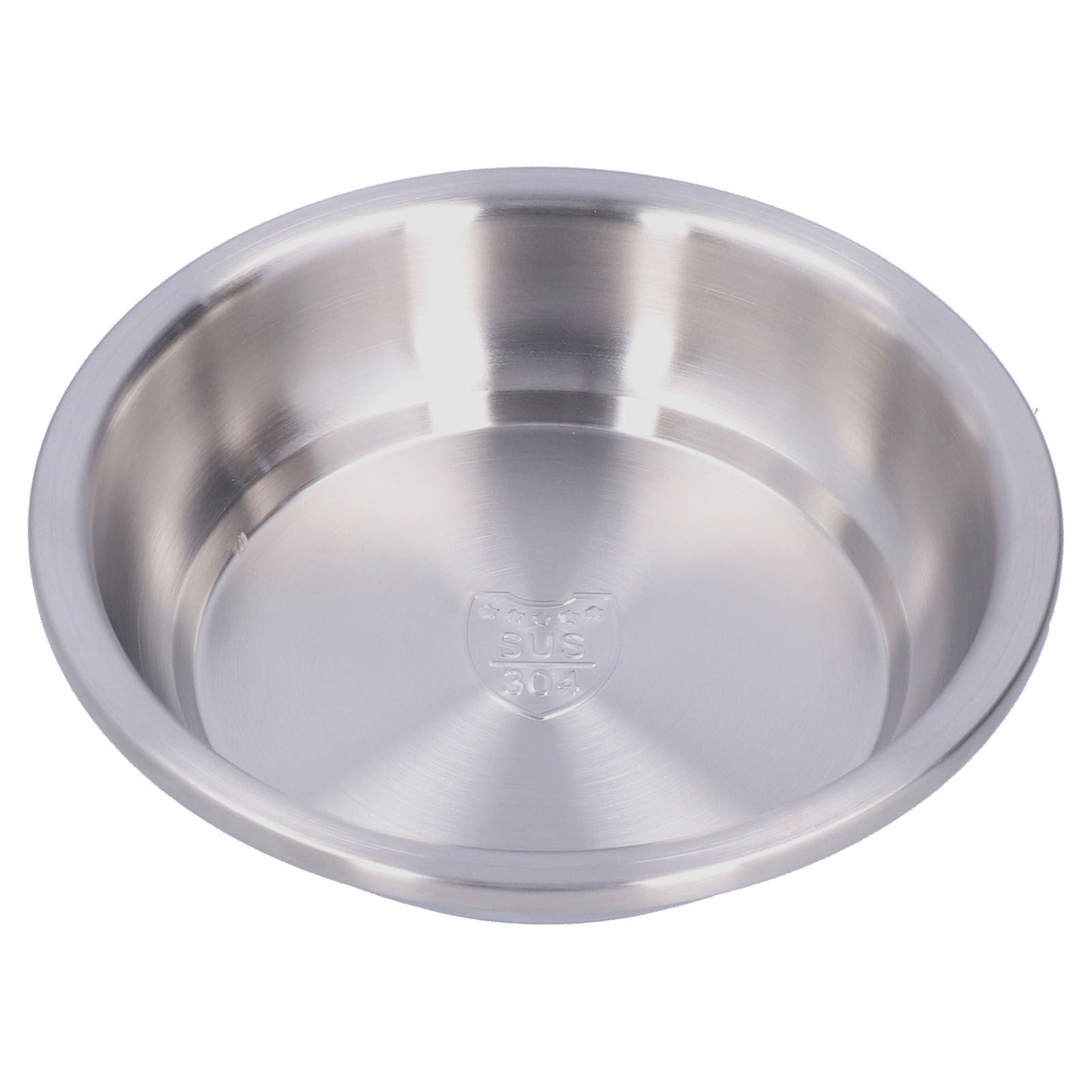 Stainless Steel Plate 304 Food Grade Material Stainless Steel Rounded Deepen Dish for Eating22cm/8.7in