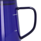 500ml Heat Resistant Coffee Server with Wooden Lid Household Tea Kettle for Home OfficeBlue