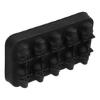 10 Grids Ice Cube Mold Silicone Black Professional Skull Ice Cube Mold for Halloween Home Bar