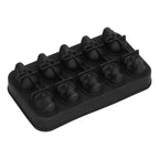 10 Grids Ice Cube Mold Silicone Black Professional Skull Ice Cube Mold for Halloween Home Bar