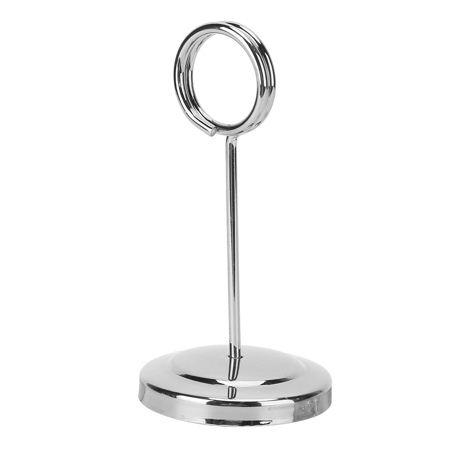 Table Number Holder Stainless Steel Durable Fade Resistant Lightweight Picture Clip for Hotel Restaurant10.5cm Silver