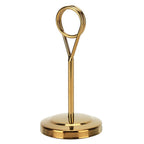 Table Number Holder Stainless Steel Durable Fade Resistant Lightweight Picture Clip for Hotel Restaurant10.5cm Gold