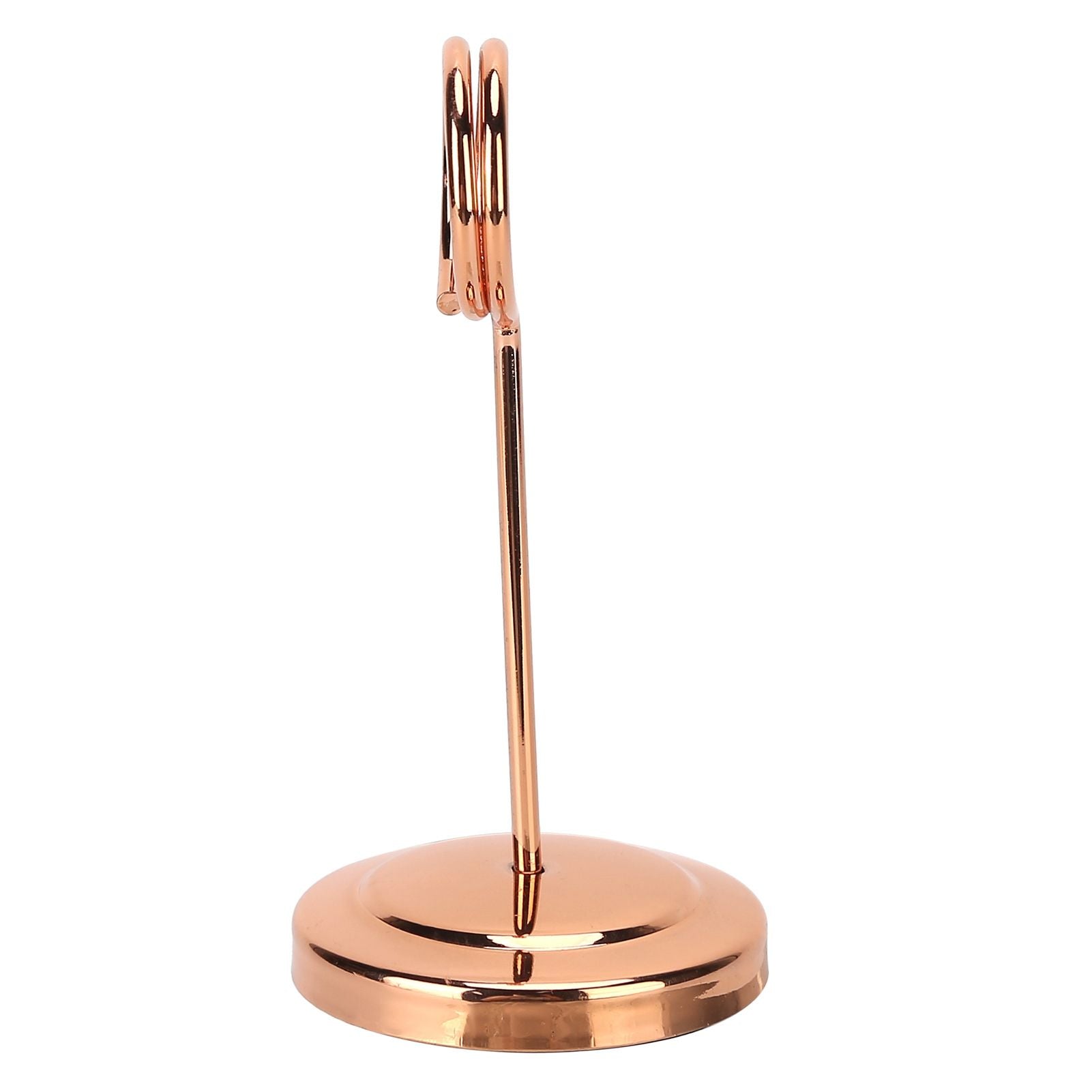 Table Number Holder Stainless Steel Durable Fade Resistant Lightweight Picture Clip for Hotel Restaurant10.5cm Rose Gold