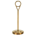 Table Number Holder Stainless Steel Durable Fade Resistant Lightweight Picture Clip for Hotel Restaurant15.5cm Gold