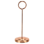 Table Number Holder Stainless Steel Durable Fade Resistant Lightweight Picture Clip for Hotel Restaurant15.5cm Rose Gold