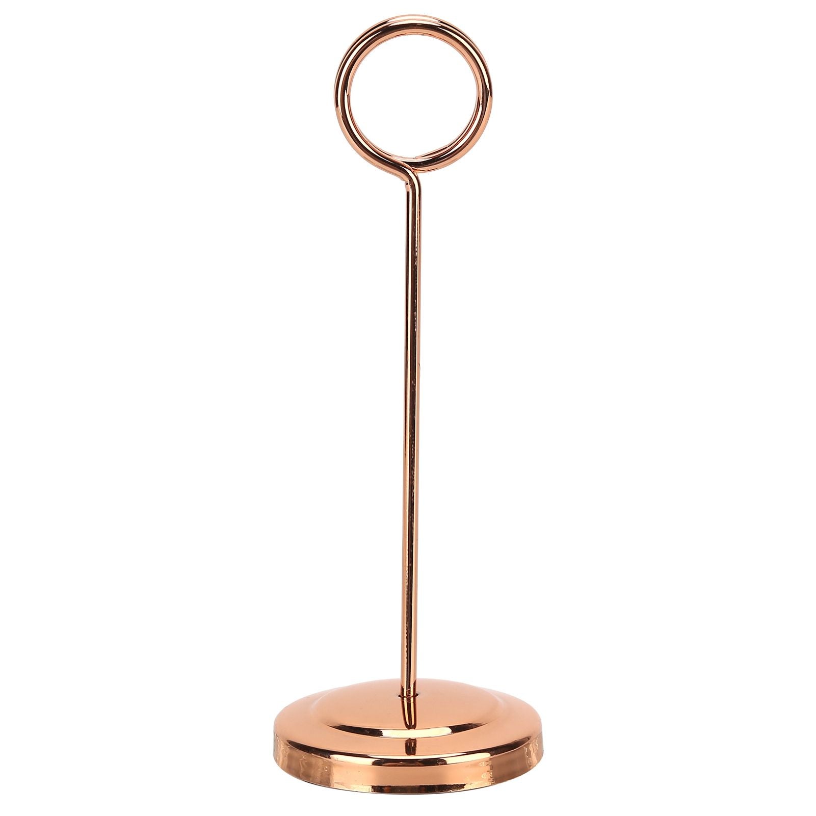 Table Number Holder Stainless Steel Durable Fade Resistant Lightweight Picture Clip for Hotel Restaurant15.5cm Rose Gold