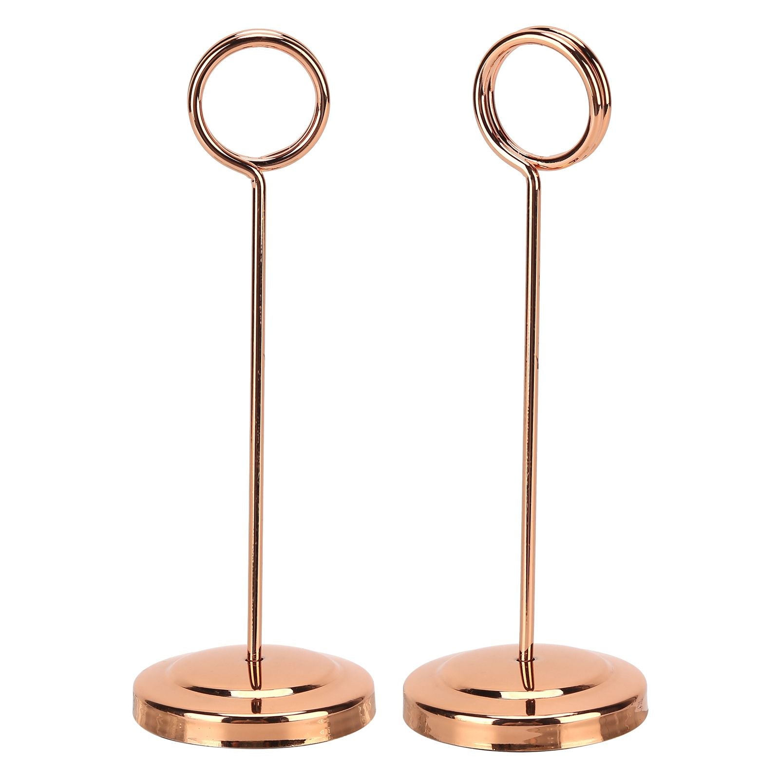 Table Number Holder Stainless Steel Durable Fade Resistant Lightweight Picture Clip for Hotel Restaurant15.5cm Rose Gold