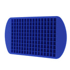 160 Grid Ice Tray Square Flexible Silicone High Temperature Resistant Mini Ice Cube Mold for Home RestaurantBlue