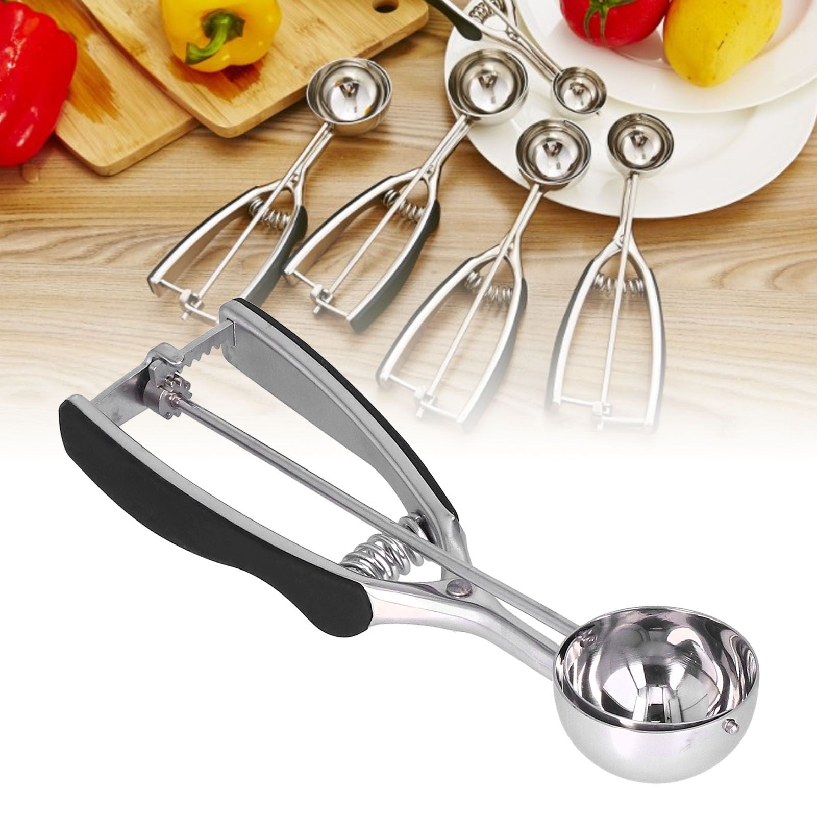 Cookie Scoop Stainless Steel Multifunctional Manual Portable Ice Cream Scooper for Home HotelJ10190P 55mm
