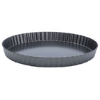 9in Bakeware Carbon Steel Baking Pan with Movable Chassis and Wavy Edge Nonstick Black for Family Baking9in Movable Chassis Pie Pan
