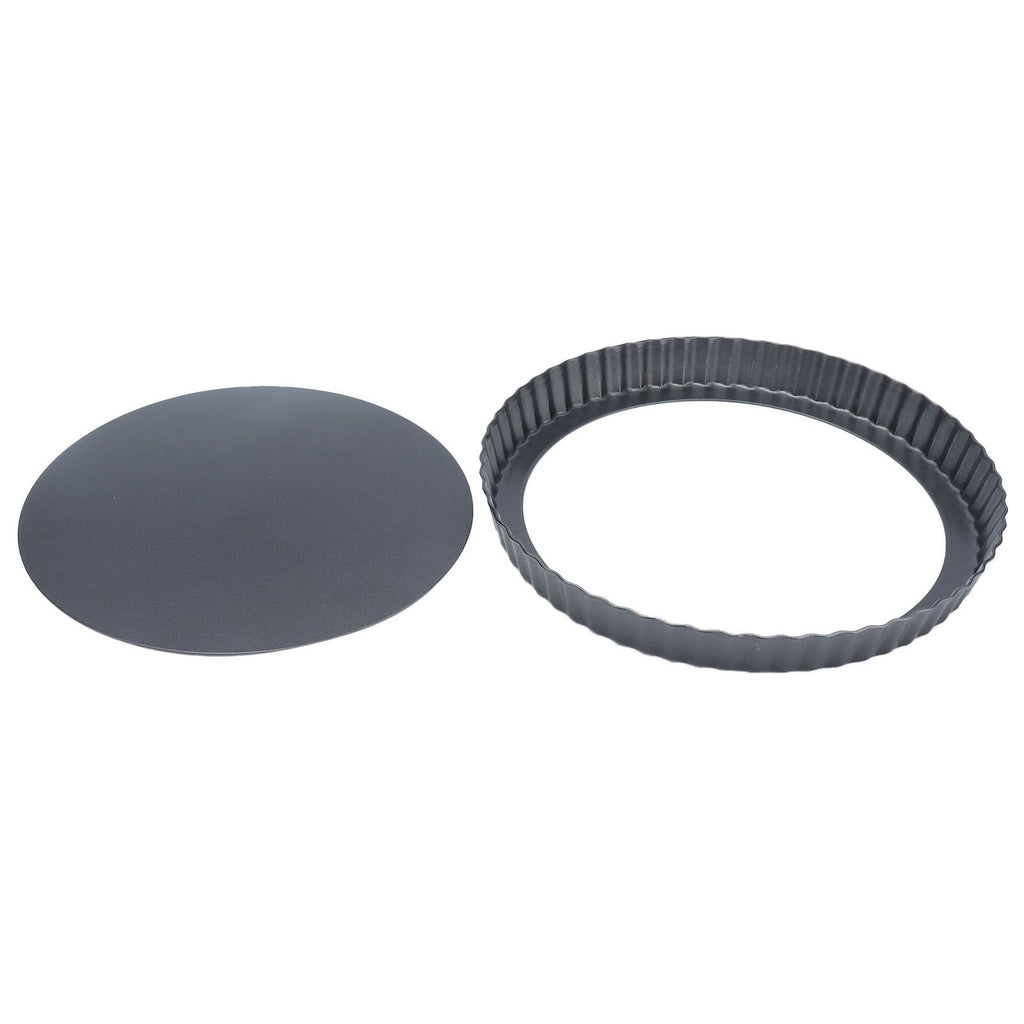 9in Bakeware Carbon Steel Baking Pan with Movable Chassis and Wavy Edge Nonstick Black for Family Baking9in Movable Chassis Pie Pan