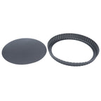 9in Bakeware Carbon Steel Baking Pan with Movable Chassis and Wavy Edge Nonstick Black for Family Baking9in Movable Chassis Pie Pan