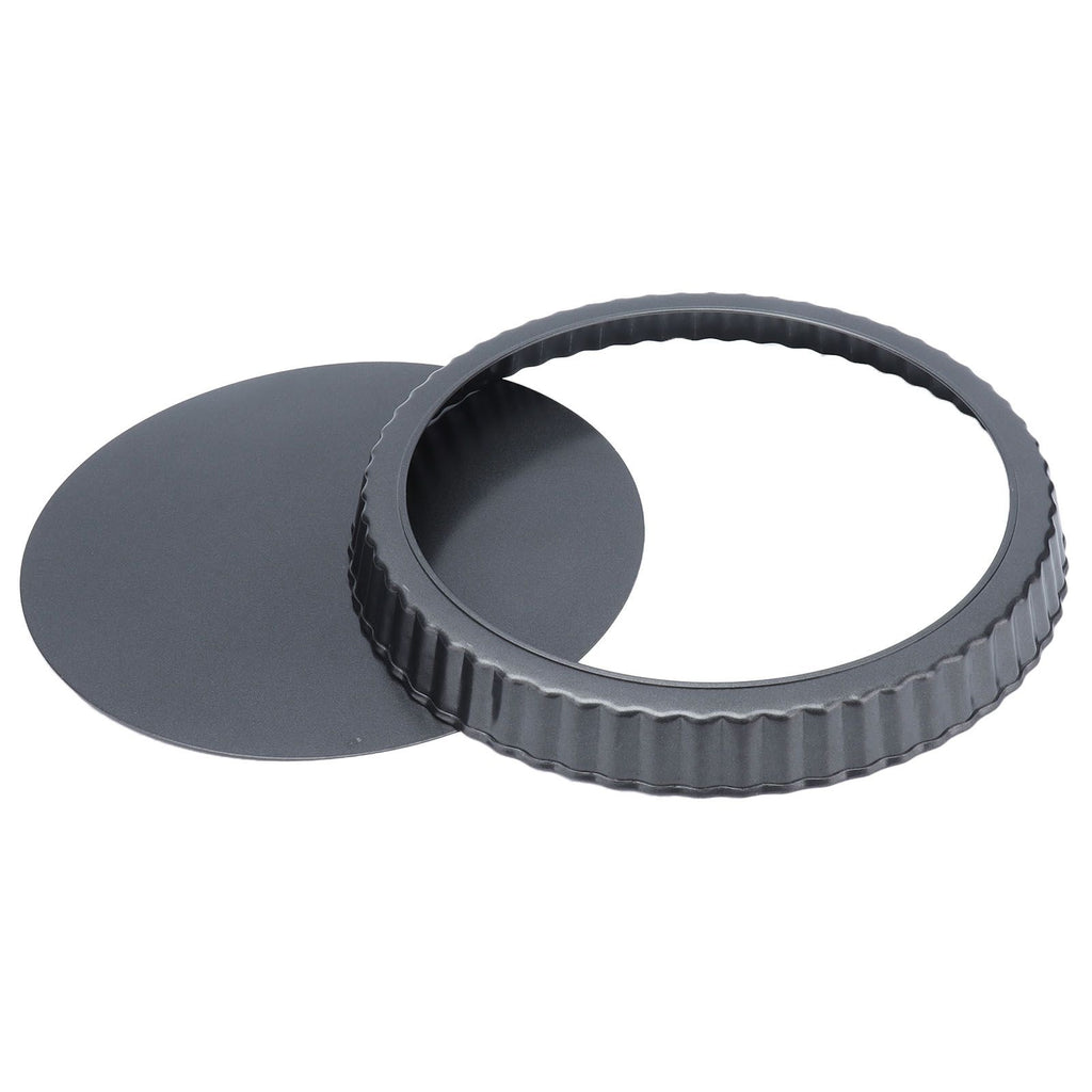 9in Bakeware Carbon Steel Baking Pan with Movable Chassis and Wavy Edge Nonstick Black for Family Baking9in Movable Chassis Pie Pan