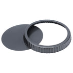 9in Bakeware Carbon Steel Baking Pan with Movable Chassis and Wavy Edge Nonstick Black for Family Baking9in Movable Chassis Pie Pan