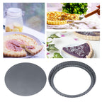 9in Bakeware Carbon Steel Baking Pan with Movable Chassis and Wavy Edge Nonstick Black for Family Baking9in Movable Chassis Pie Pan