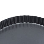 9in Bakeware Carbon Steel Baking Pan with Movable Chassis and Wavy Edge Nonstick Black for Family Baking9in Movable Chassis Pie Pan