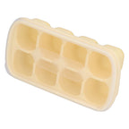8 Grid Ice Cube Tray with Lid Food Grade Household Ice Cube Mold for Home KitchenYellow