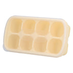8 Grid Ice Cube Tray with Lid Food Grade Household Ice Cube Mold for Home KitchenYellow